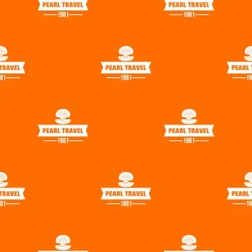 Pearl travel pattern vector orange Illustrazione stock