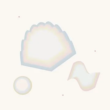 Pearlescent inspired shell with layered wave forms. Pearlescent inspired abst 库存插图