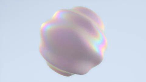 Pearlescent pulsating sphere. Abstract background Stock Footage 128311271