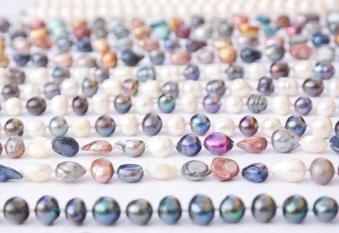 Pearls closeup Stock Photos