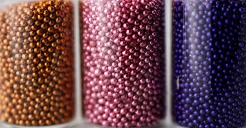 Pearls for nails Stock Photos