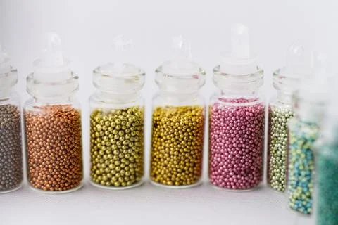 Pearls for nails Stock Photos