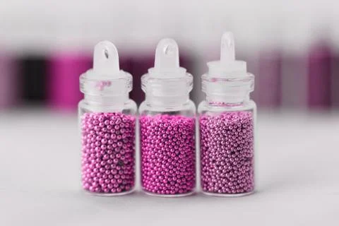 Pearls for nails Stock Photos