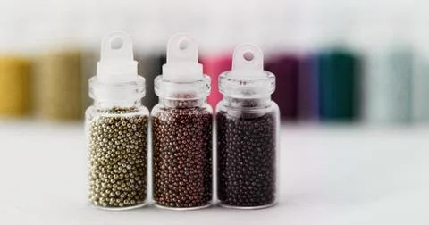 Pearls for nails Stock Photos