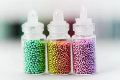 Pearls for nails Foto stock