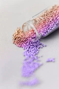 Pearls for nails Foto stock