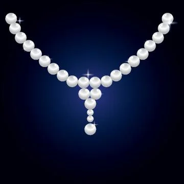Pearls Necklace Stock Illustration