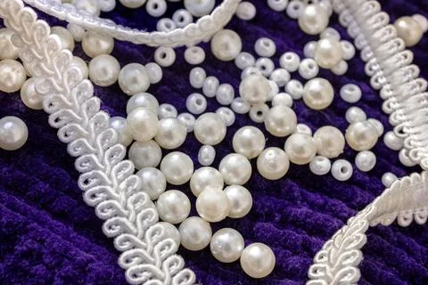 Pearls in Violet Fotos de archivo