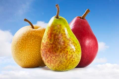 Pears and sky Stock Photos