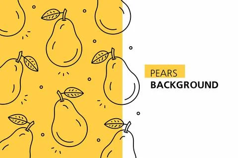 Pears background Stock Illustration