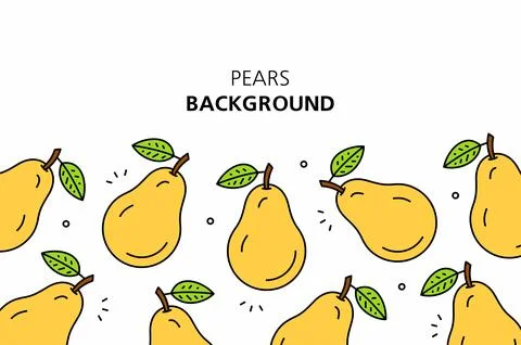 Pears background Stock Illustration