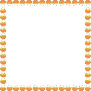 Pears in the basket frame. Hello autumn, thanksgiving decoration. Frame with  Stock Illustration