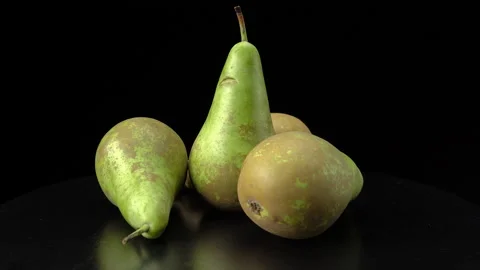 Pears on a black background close-up. Stock-Footage 147853357