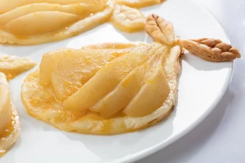 Pears cake baked 3 Stock Photos