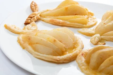Pears cake baked Stock Photos