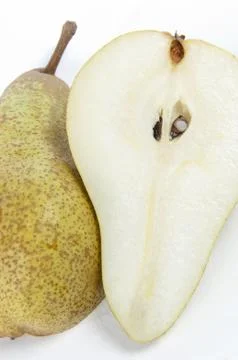 Pears cut on a white background Stock Photos