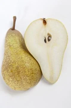 Pears cut on a white background Stock Photos