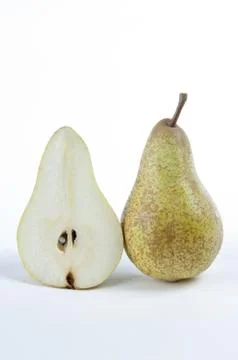 Pears cut on a white background Stock Photos