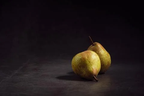 Pears on a dark background 스톡 사진