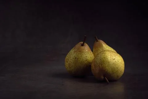 Pears on a dark background 스톡 사진