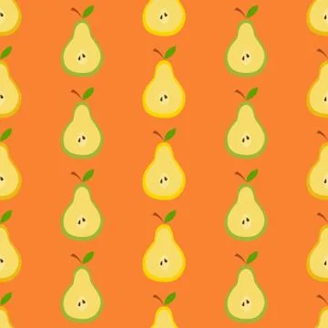 Pears in flat design Stock Illustration