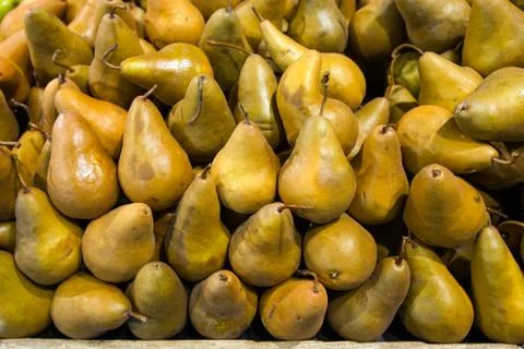 Pears in food store Stock Photos