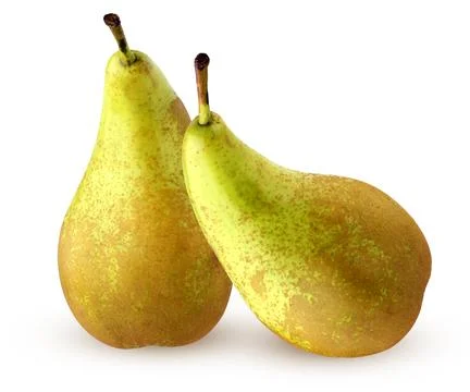 Pears isolated on a white background with a clipping path. pear conference. Stock Photos