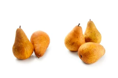 Pears isolated on white background with clipping path.. Stock Photos