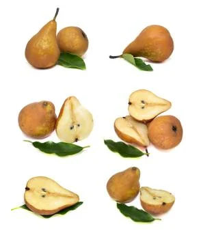 Pears isolated on white background Stock Photos