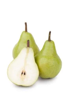 Pears isolated on white background.. Stock Photos