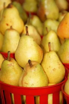 Pears at the market Stock Photos