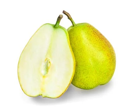 Pears path isolated on white background Stock Photos