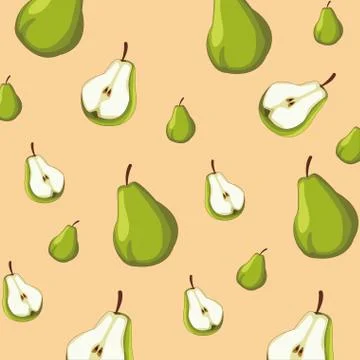 Pears pattern background Stock Illustration