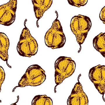 Pears seamless pattern Stock Illustration