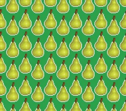 Pears seamless pattern. Stock Illustration