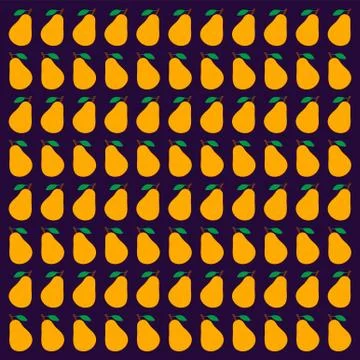Pears seamless pattern. Vector illustration. pear design pattern Stock Illustration