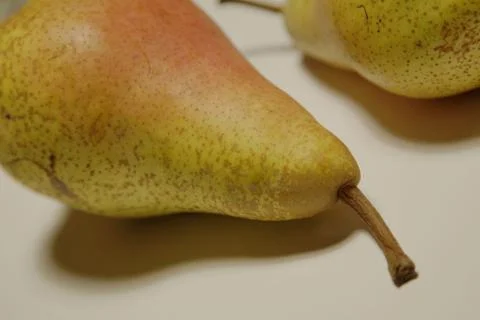 Pears side by side warm Stock Photos
