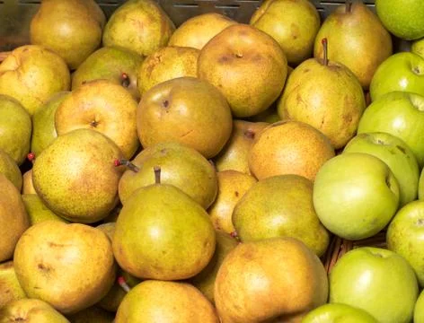Pears from supermarket Stock Photos