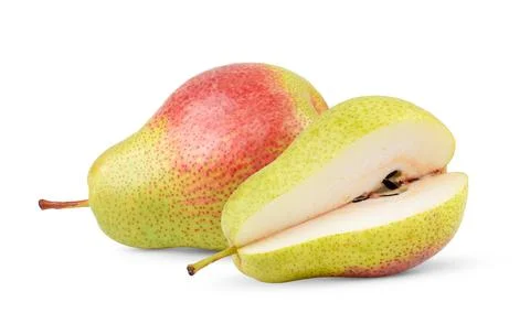 .pears on white background Stock Photos