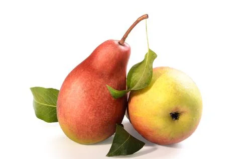 Pears on white background with soft shadow Stock Photos