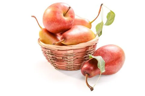 Pears on a white background with soft shadow Stock Photos