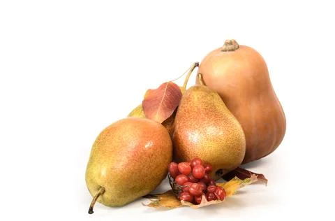 Pears on a white background with soft shadow Stock Photos