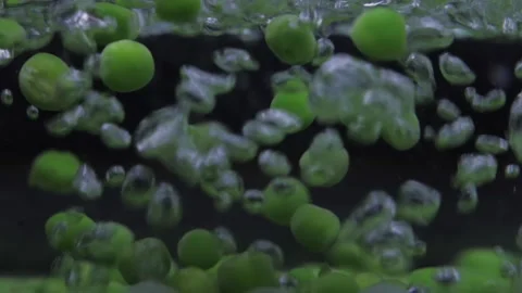 Peas on boiling water pot Stock Footage 149707944