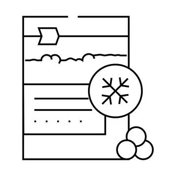 Peas frozen vegetable line icon vector illustration 스톡 일러스트