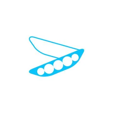 Peas icon flat. Illustrazione stock