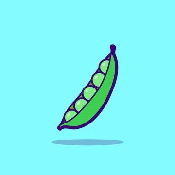 Peas Icon Illustration Fruit Object clipart Peas cartoon Stock Illustration