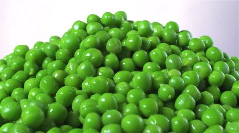 Peas isolated rotating on white background Stock Footage 62392455