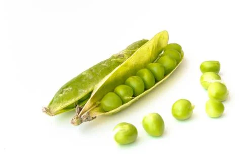 Peas Isolated on White Background Stock-Fotos