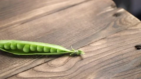 Peas in a pod closeup Stock Footage 134425616