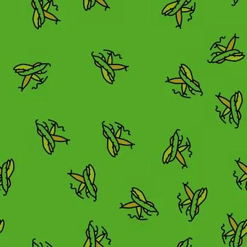 Peas pod vector seamless pattern 스톡 일러스트